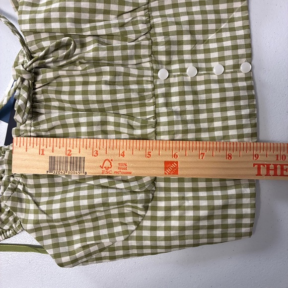 Tullea Gingham Women's Gingham Crop Tank Top Size Small NWT - Picture 7 of 7